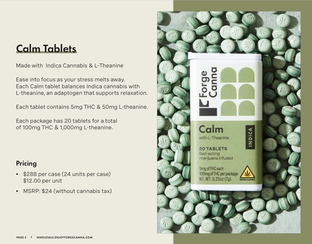 Forge Tablet - Calm - Indica - 20 Pack (01018)